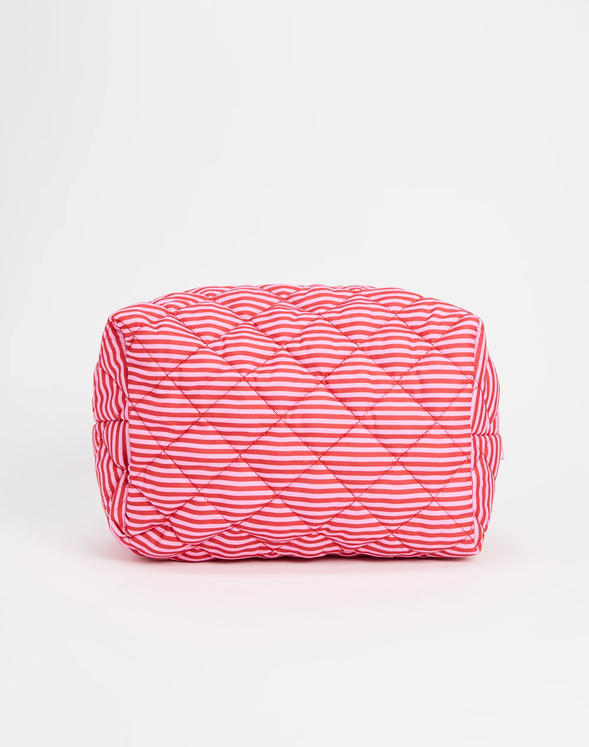 Large Quilted Cosmetic Pouch Candy Cane Stripe