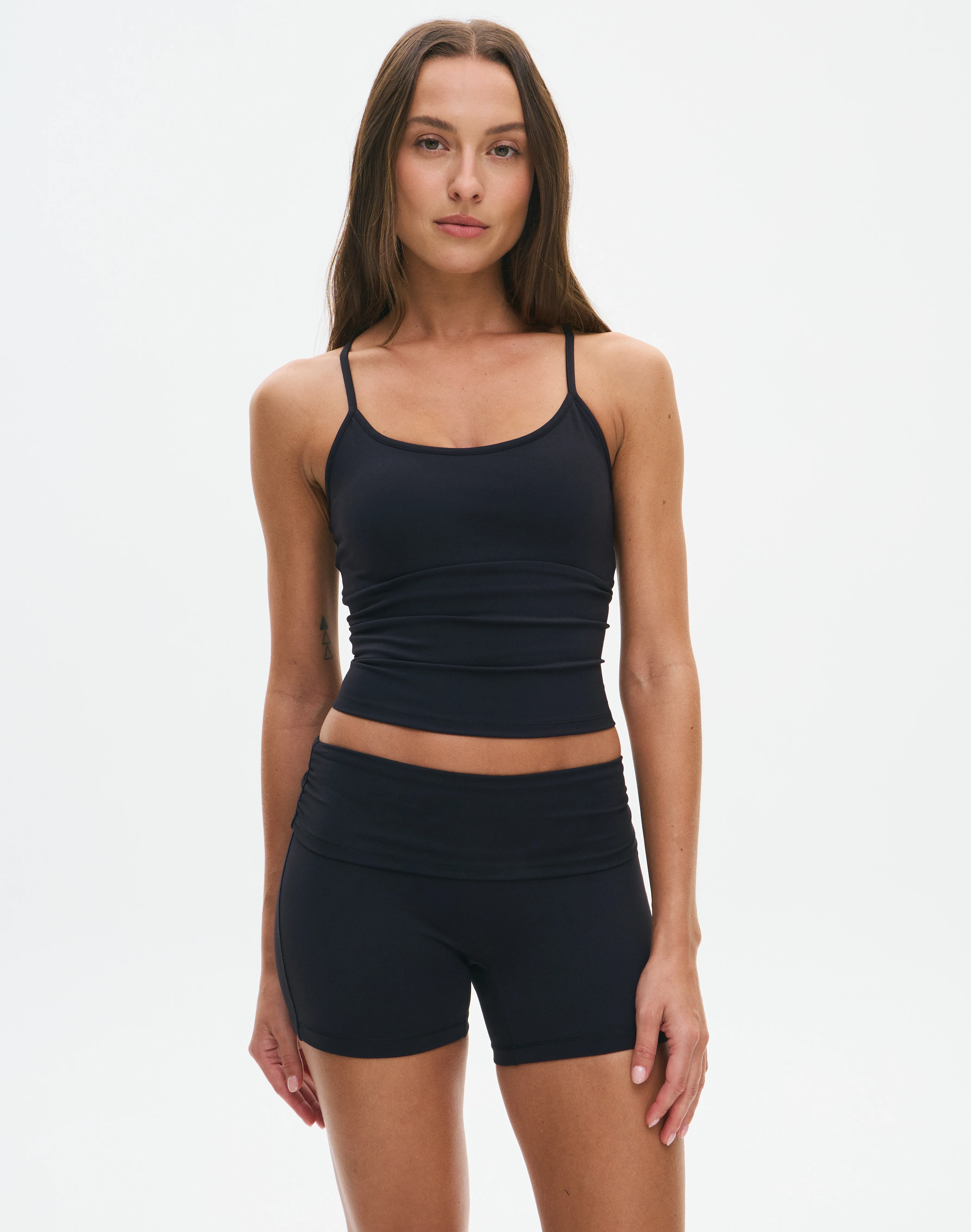 Active Cross Back Top Black