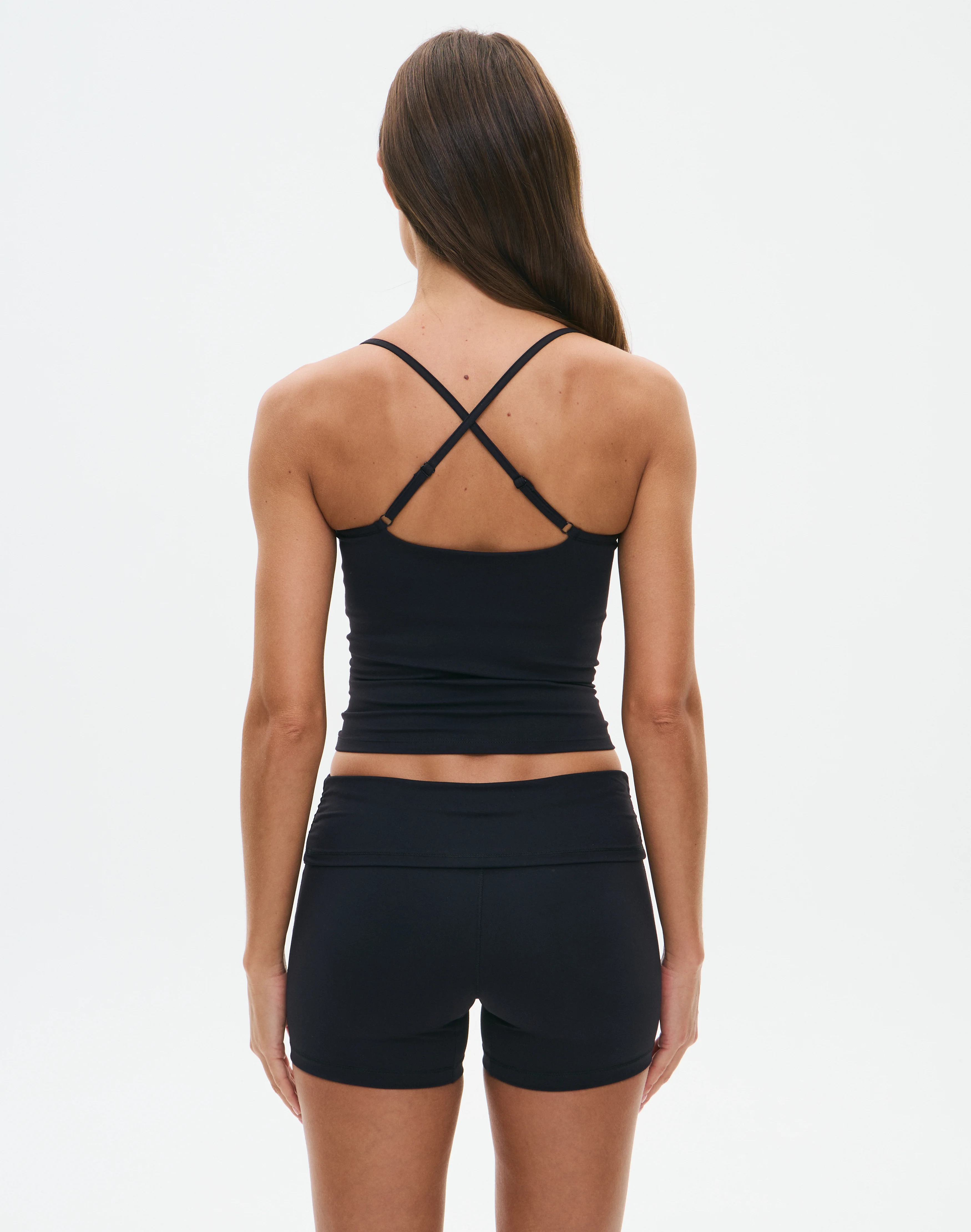 Active Cross Back Top Black