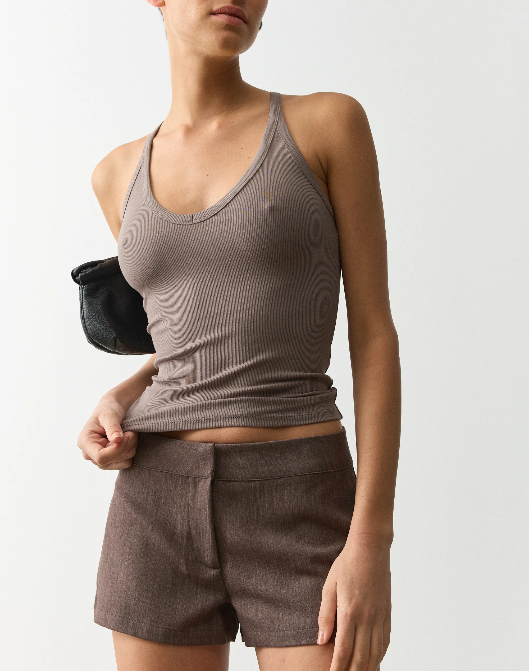 Rib V Neck Tank Rocky Shores