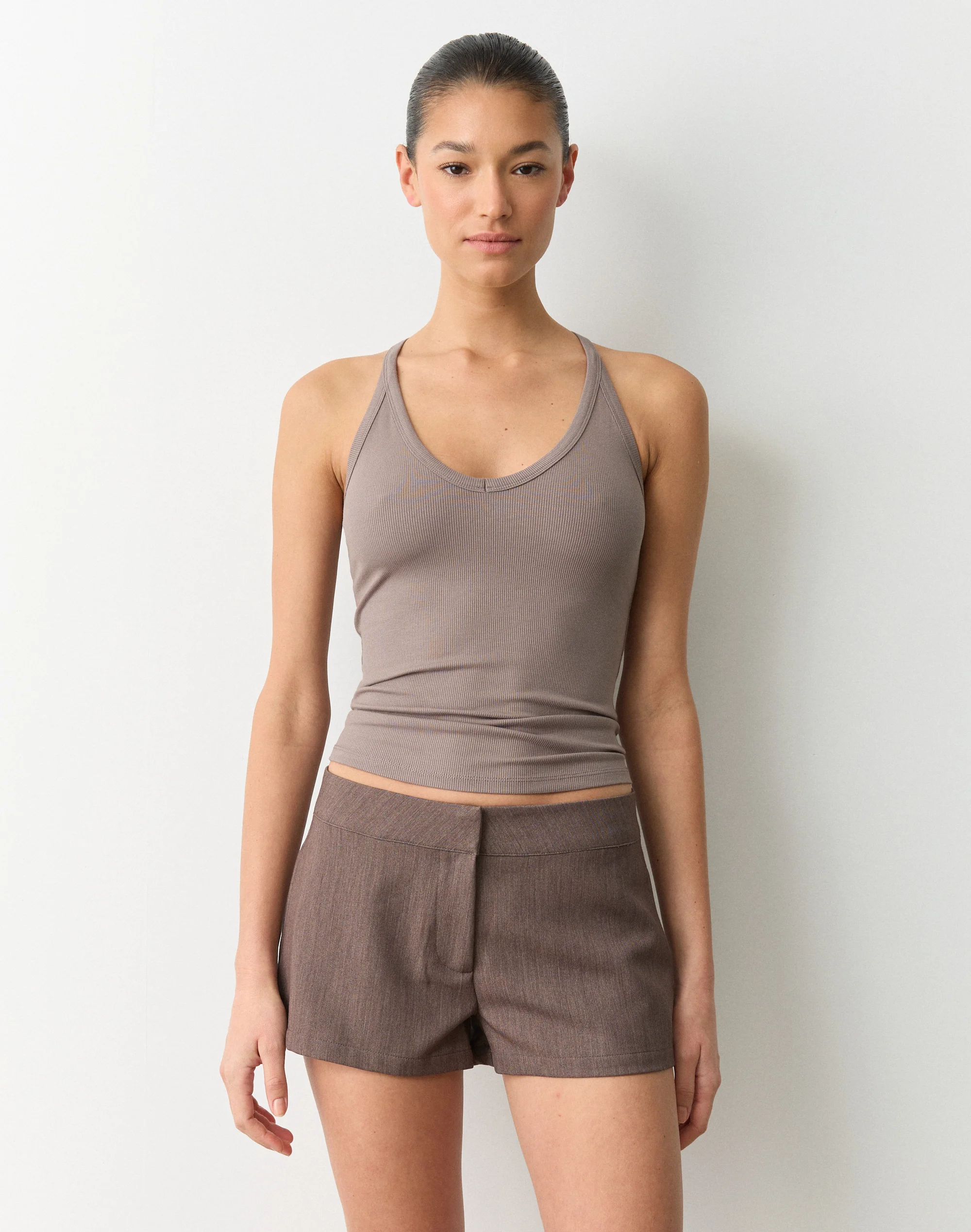 Rib V Neck Tank Rocky Shores
