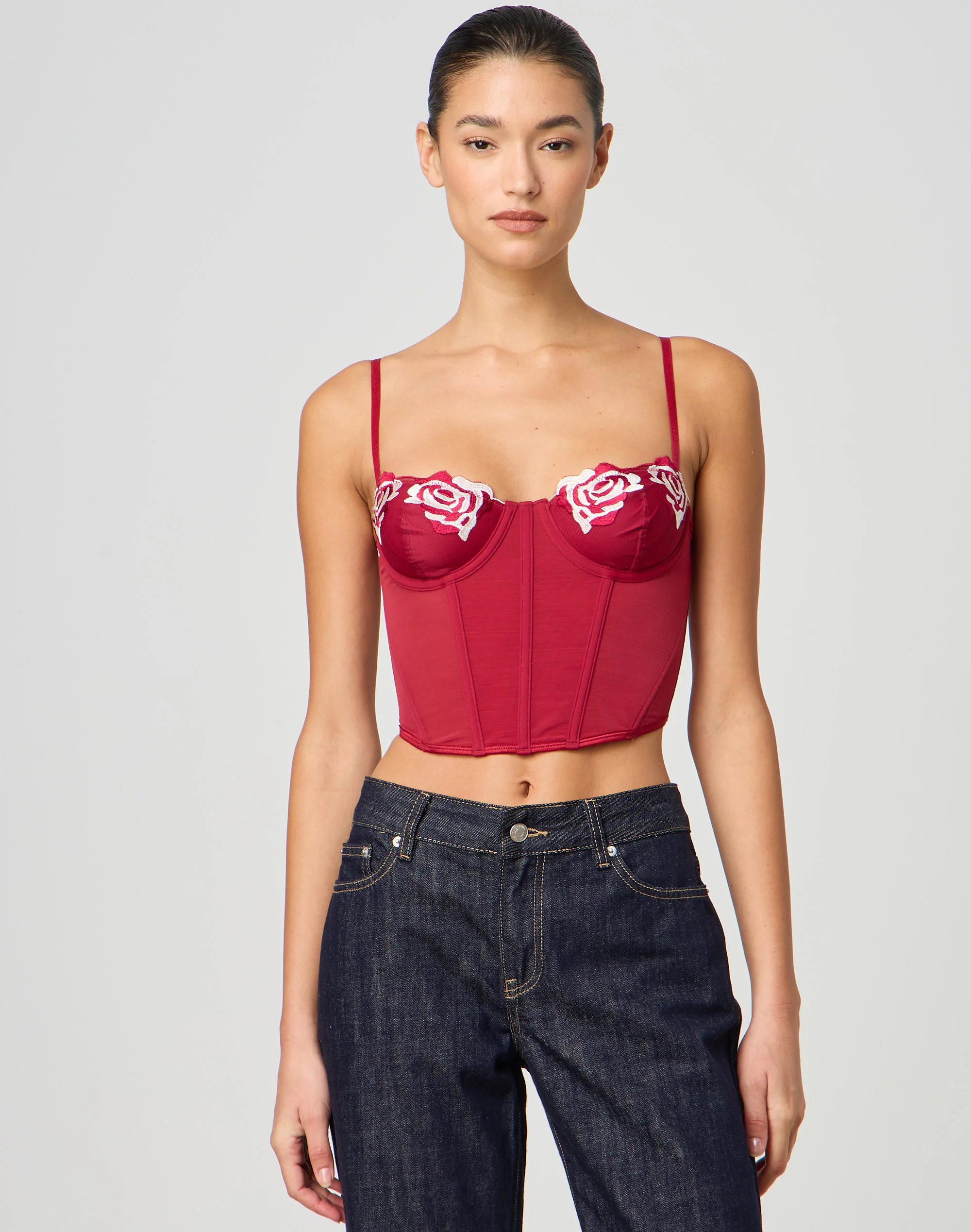 Embroidered Corset Top Cherrific