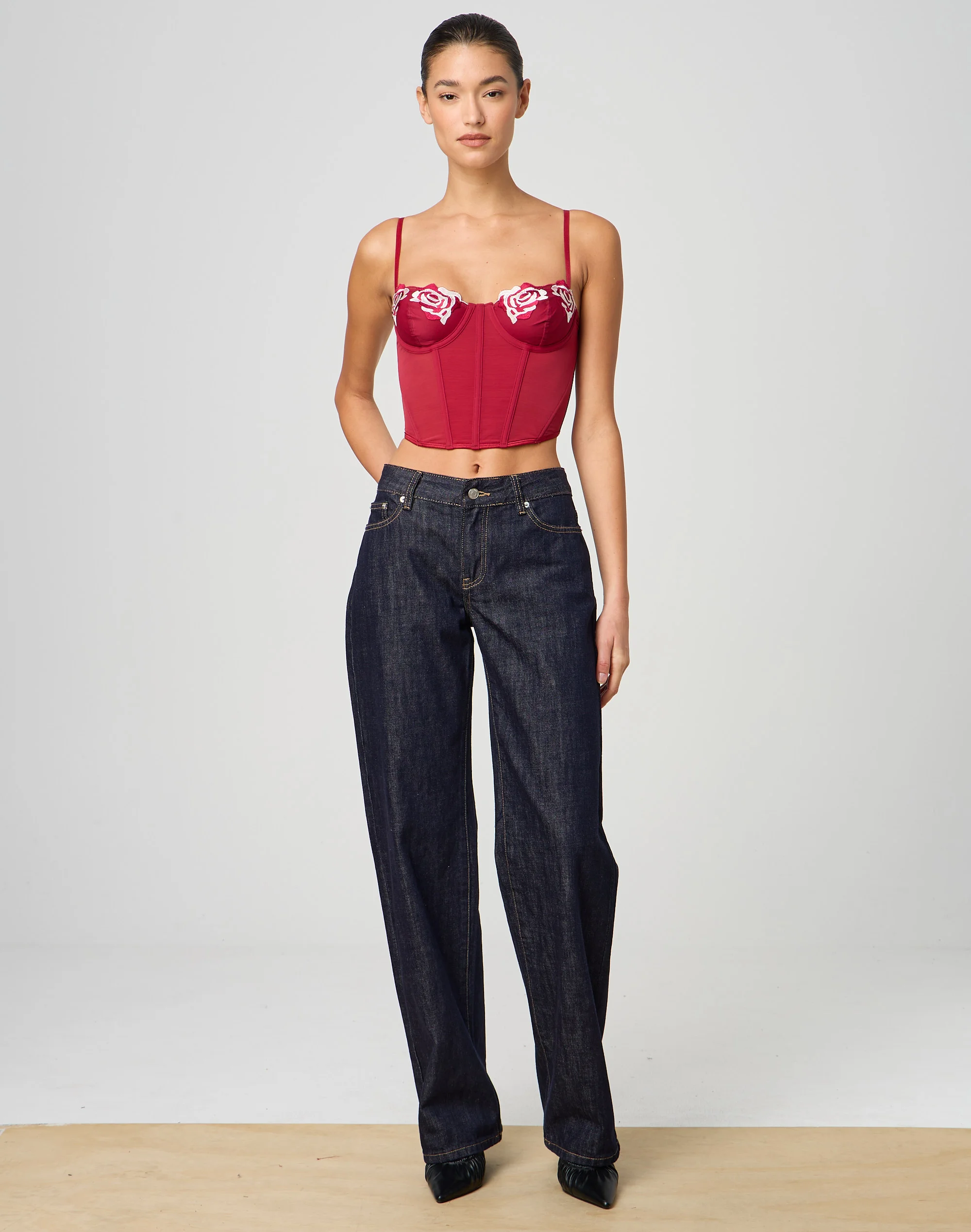 Embroidered Corset Top Cherrific
